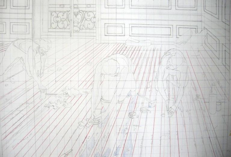 Prmeière ébauche de la copie de Caillebotte